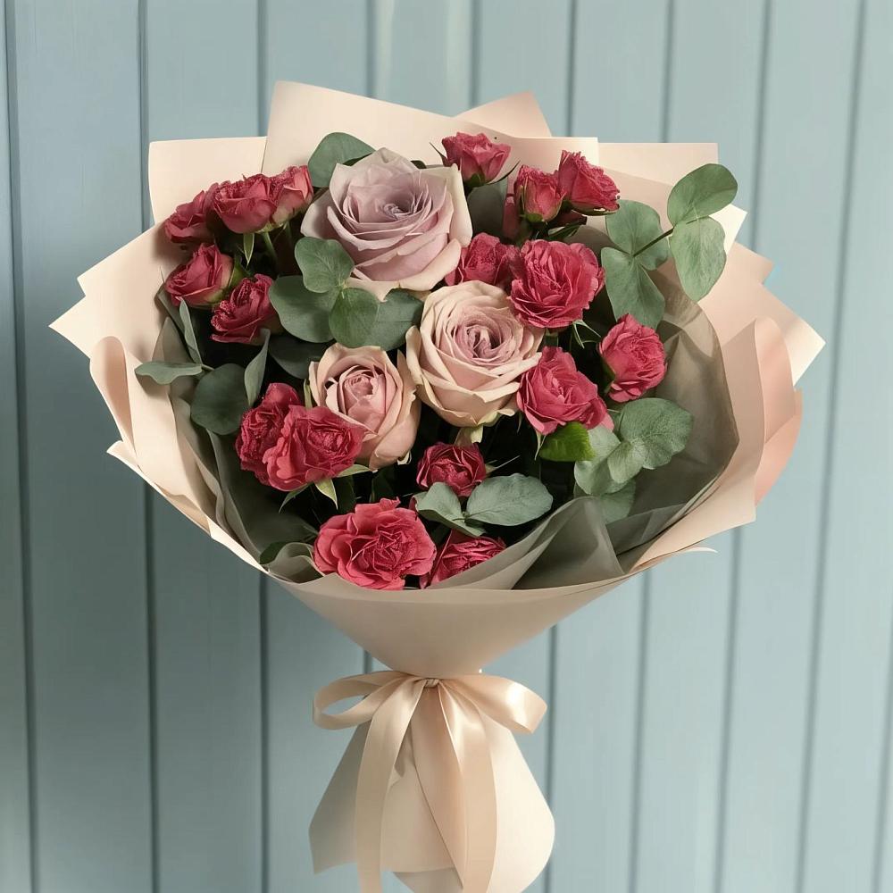 Букет цветов из: Гвоздики и Розы в Волжском Самарской области