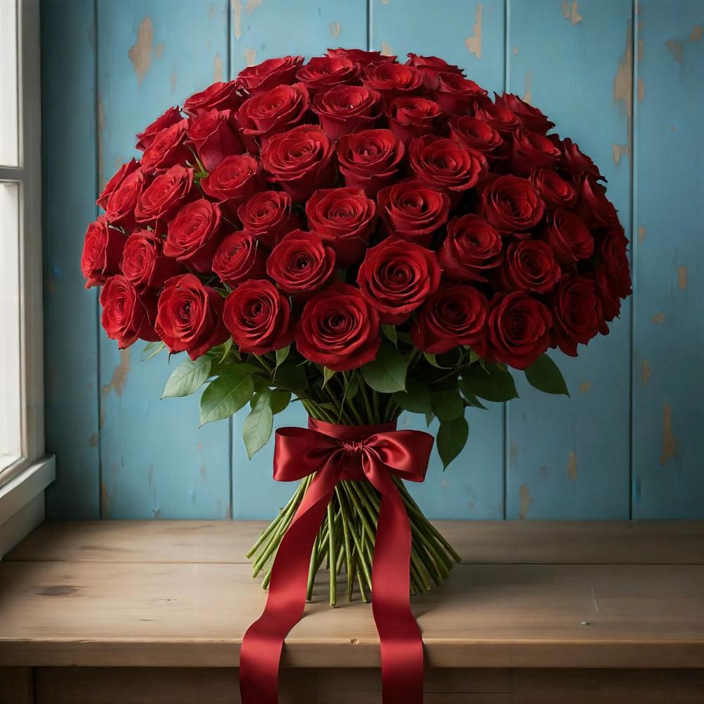 Букет Красные розы Блэк Меджик в Волжском Самарской области