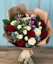 Букет цветов из:  Розы и Альстромерии в Волжском Самарской области