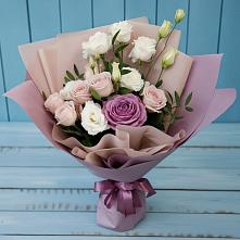 Букет цветов из:  Розы и Лизиантусы в Волжском Самарской области