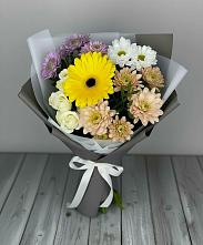 Букет цветов из:  Розы, Герберы и Хризантемы #REPLACE_PRED# Волжском Самарской области