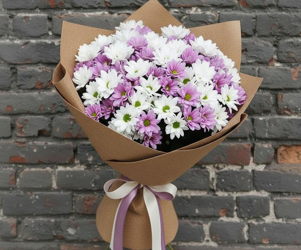 Букет цветов из: Хризантемы в Волжском Самарской области