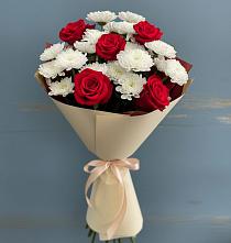 Букет цветов из:  Розы и Хризантемы в Волжском Самарской области