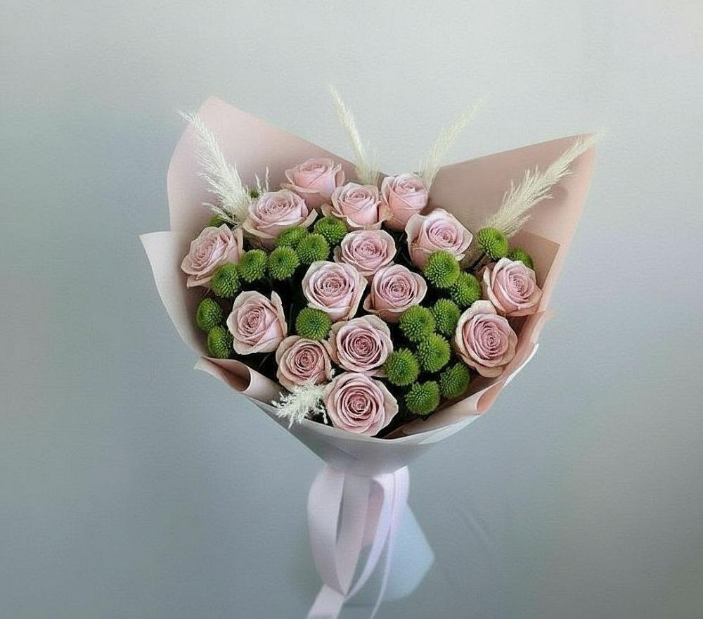 Букет цветов из: Розы и Хризантемы в Волжском Самарской области