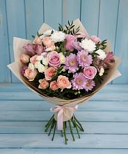 Букет цветов из:  Хризантемы, Розы и Альстромерии #REPLACE_PRED# Волжском Самарской области