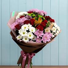 Букет цветов из:  Розы, Хризантемы и Альстромерии #REPLACE_PRED# Волжском Самарской области