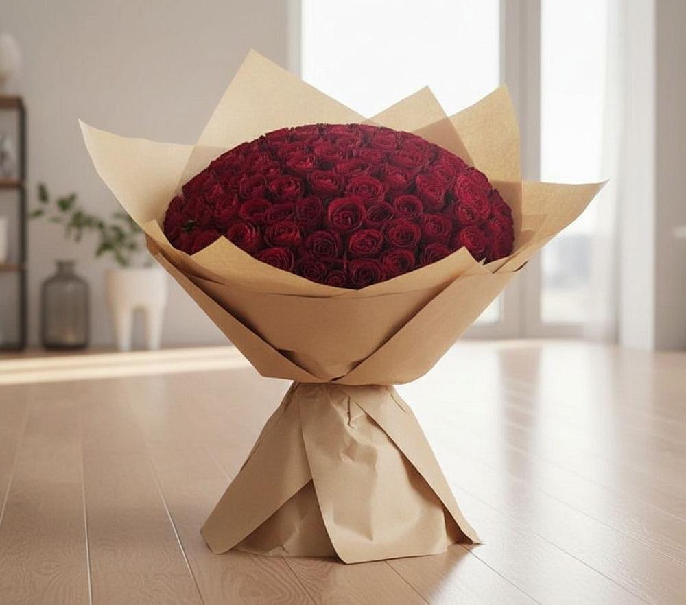 Букет 101 Красная роза в Волжском Самарской области