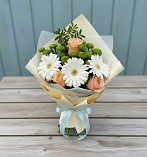 Букет цветов из:  Герберы, Розы и Хризантемы #REPLACE_PRED# Волжском Самарской области