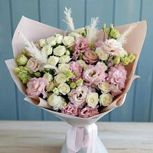 Букет цветов из:  Альстромерии и Розы в Волжском Самарской области