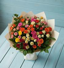 Букет Микс из разноцветных кустовых роз #REPLACE_PRED# Волжском Самарской области